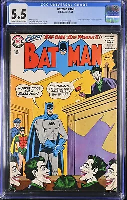 Buy 1964 Batman  #163 CGC 5.5 Joker, Batwoman And Bat-Girl Appearance • 239.85£