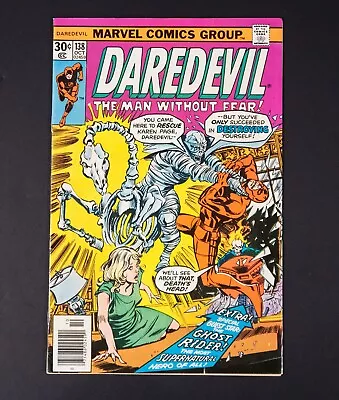 Buy DareDevil #138 - Ghost Rider Guest Star - Marvel Bronze Age Comic - Fine/VF • 26.53£