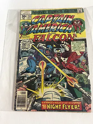 Buy Captain America + Falcon #213 - Newsstand Variant - Bronze Age - Night Flyer Art • 9.59£