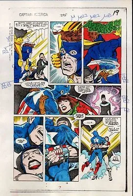 Buy 1984 Captain America 295 Page 19 Marvel Comics Original Color Guide Art: 1980's • 33.27£