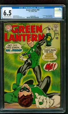 Buy Green Lantern 59 CGC 6.5 Gil Kane Art 1st Guy Gardner 3/1968 • 321.70£