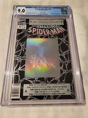 Buy AMAZING SPIDER-MAN #365 CGC 9.0 White Pages - Newsstand - GREAT DEAL • 63.16£