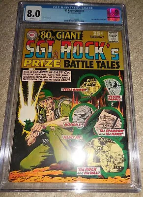 Buy 1965 DC 80-page Giant #7 Sgt. Rock's Prize Battle Tales CGC 8.0 VF • 212.65£