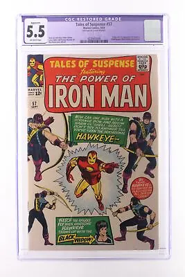 Buy Tales Of Suspense #57 - Marvel Comics 1964 CGC 5.5 RESTORED 1st Hawkeye • 396.43£
