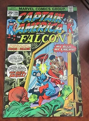 Buy Vintage Captain America And The Falcon Marvel Comics Comic 1975 Vol 1 No 186 • 7.90£