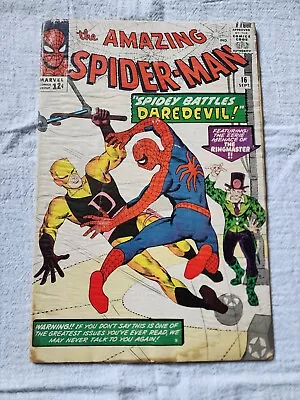 Buy Amazing Spider-man #16 2.0 Daredevil Early Appearance 1964 • 201.07£