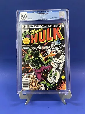 Buy Incredible Hulk #250 CGC 9.0 WP Classic Hulk Vs Silver Surfer Newsstand 1980 • 153.80£