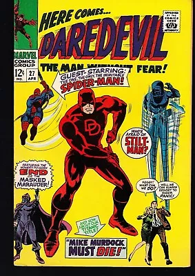 Buy DAREDEVIL #27 1967 VF/NM MARVEL -SPIDER-MAN -xover,  GENE COLON/STAN LEE • 103.08£