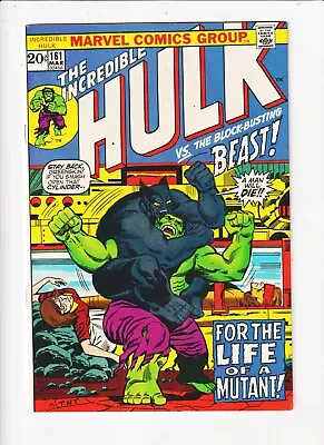 Buy Incredible Hulk #161   MARVEL MCU COMIC Hulk Vs Beast, Death Of Mimic X-MEN 1972 • 40.03£