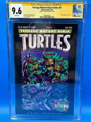 Buy Teenage Mutant Ninja Turtles #61 - Mirage Studios - CGC SS 9.6 - Sig Jim Lawson • 168£