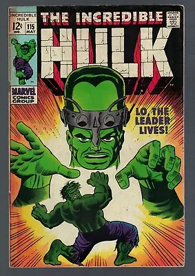 Buy Marvel Comics Hulk 115  VGF 5.0   1969 Avengers The Leader • 15.99£