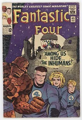 Buy Fantastic Four 45 Marvel 1965 VG FN Jack Kirby Stan Lee 1st Inhumans Black Bolt • 208.13£