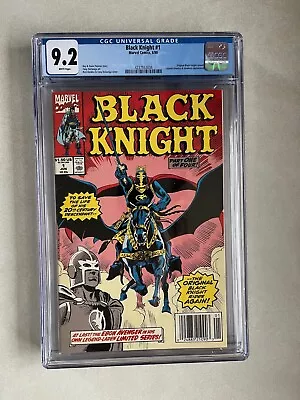 Buy BLACK KNIGHT #1 CGC 9.2 WHITE PAGES MARVEL COMICS 1990 1st Solo Series Key! • 35.18£
