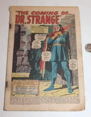 Buy Doctor Strange 169 Coverless Reader Stan Lee Steve Ditko Origin Issue Key Book • 32.16£