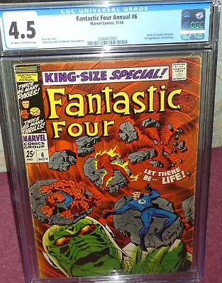 Buy Fantastic Four Annual #6 CGC 4.5 - First Appearance Of Annihilus! • 140£