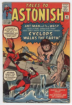 Buy TALES To ASTONISH #46 - 4.5 - ANT-MAN & WASP Vs The CYCLOPS - 1963 - Jack Kirby • 53.22£