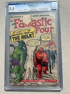 Buy Fantastic Four 12 - Cgc - Vg- 3.5 - 1st Meeting With Hulk - Rick Jones (1963) • 840.47£