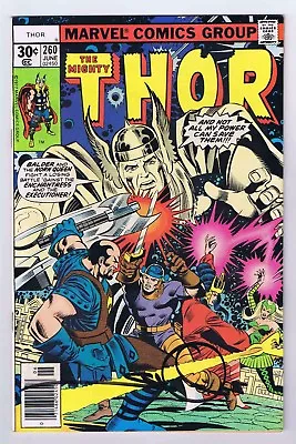 Buy Thor #260 VF+ Signed W/COA Walt Simonson 1977 Marvel Comics 1st Print • 29.99£