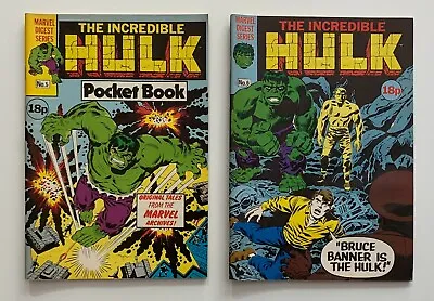 Buy Incredible Hulk Pocket Books #5 & 6 RARE Marvel UK 1980. VF- Bronze Age • 24.50£