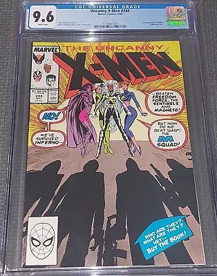Buy UNCANNY X-MEN #244 CGC 9.6 (1989) 1st Appearance Jubilee Claremont Direct Marvel • 79.18£