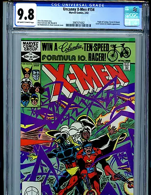 Buy X-Men #154 CGC 9.8 NM/MT 1982 Marvel Origin Cyclops Havok Corsair  Amricons K56 • 280.20£