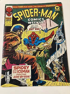 Buy Spider-man Comics Weekly #122 14/06/1975 Iron Man, Thor, Iceman! Marvel Comics • 5.99£