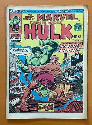 Buy Mighty World Of Marvel #53 RARE MARVEL UK 1973. Stan Lee. FN+ Bronze Age Comic • 14.62£