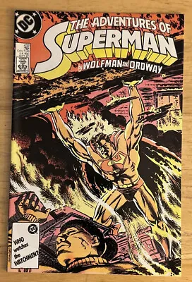 Buy Adventures Superman #432; Wolfman Story, Ordway Cover & Art; Doom Patrol Ad 1987 • 25.37£
