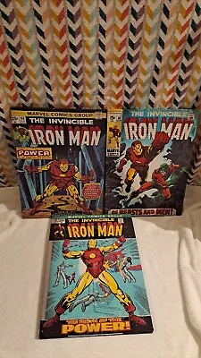 Buy Marvel Comics: Iron Man:canvas Print Wood Frames: 3 Iron Man Poster: 16×12) • 95£