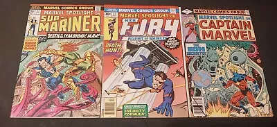 Buy Marvel Spotlight Lot Of (3) #27 Namor #31 Nick Fury #3 Vol 2 Captain Marvel Vf+ • 9.59£
