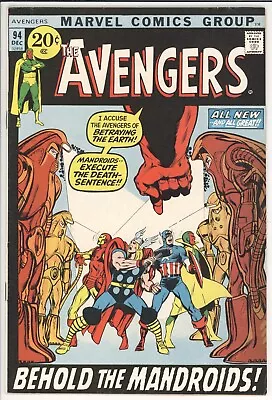 Buy AVENGERS  94  VF-/7.5  -  Neal Adams Black Picture Frame Cover! • 55.96£