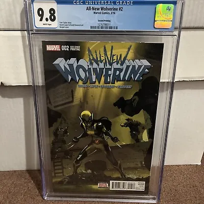Buy CGC 9.8 ALL NEW WOLVERINE #2 2ND PRINT VARIANT NM+ LOPEZ 1st Gabby Honey Bager • 239.86£