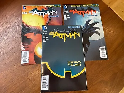 Buy 3x Batman Comics - Zero Year - Issues 21-23 - The New 52 - DC 2013 (Batman) • 5£