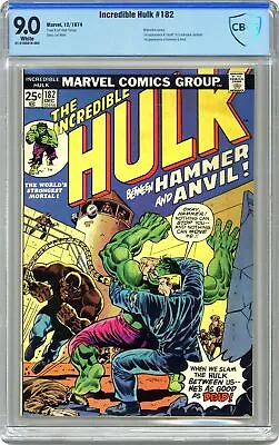Buy Incredible Hulk #182 CBCS 9.0 1974 21-2185B1B-004 • 967.42£