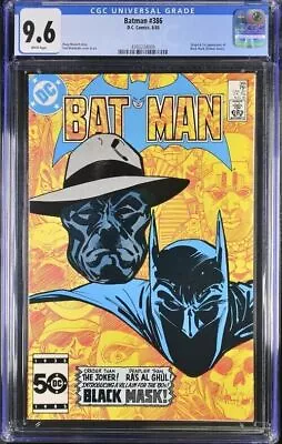 Buy 1985 D.C. Comics #386 Batman Origin & 1st App. Black Mask CGC 9.6 • 100.80£
