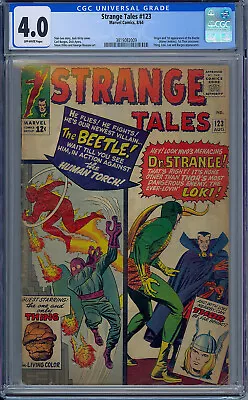 Buy Cgc 4.0 Strange Tales #123 1st Beetle Appearance Thunderbolts Thor Crossover • 102.58£