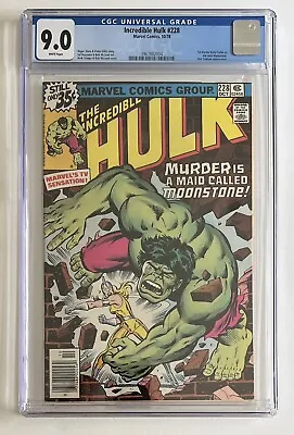 Buy Incredible Hulk #228, CGC 9.0, White Pages, Key Issue • 98£