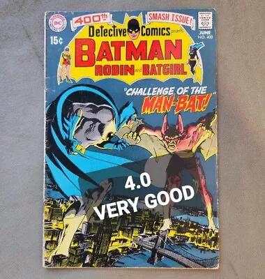 Buy #400 DETECTIVE COMICS Batman 1st Appearance MAN-BAT Adams Art DC 1970 KEY ISSUE • 237.50£