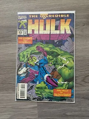 Buy Incredible Hulk 419 VF First Full Appearance Of Talos MCU Marvel Comics • 4.95£