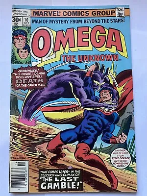 Buy OMEGA THE UNKNOWN #10 Marvel Comics Cents 1977 VF • 7.95£