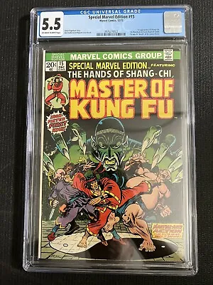 Buy Special Marvel Edition #15 Cgc 5.5 Ow/wh Pages // 1st Appearance Of Shang-chi • 236.53£