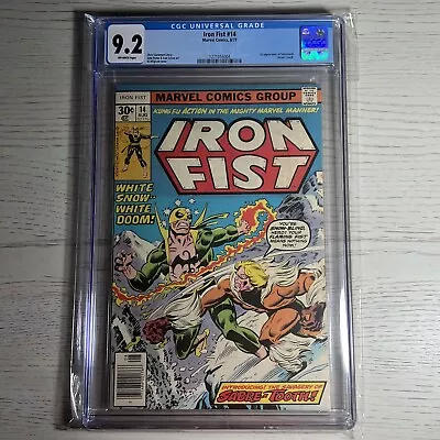 Buy Iron Fist #14 CGC 9.2 - 1st Sabretooth - Marvel Comics 1977 • 794.43£