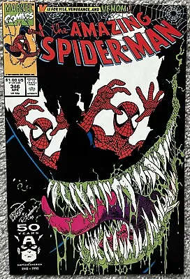 Buy The Amazing Spider-man Comic #346 (marvel,1991) Venom Cover Copper Age ~ • 43.37£