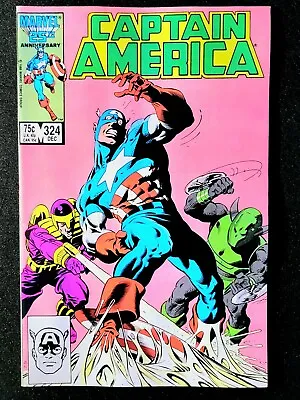 Buy Captain America 324 1st SLUG Appearance Key Marvel Issue  25th Anniversary 1986 • 7.92£