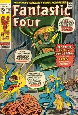 Buy Fantastic Four #108 GD/VG 3.0 1971 Stock Image Low Grade • 9.09£