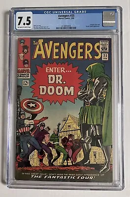 Buy AVENGERS #25 (1966) CGC 7.5 Dr. Doom. Fantastic Four. • 320.24£