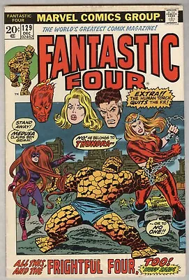 Buy Fantastic Four #129 December 1972 VG 1st Appearance Of Thundra • 16.05£