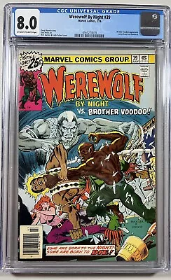 Buy Werewolf By Night 39 (Marvel, 1976)  CGC 8.0  **1st Meeting W/ Brother Voodoo** • 64.33£