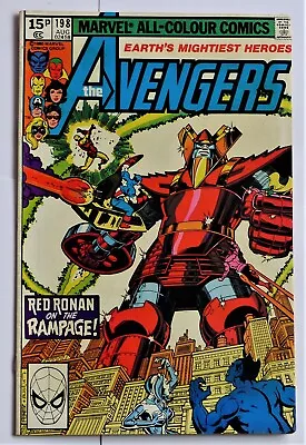 Buy The Avengers Vol 1 #198 1980 High Grade • 9£