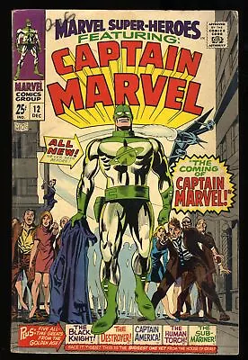 Buy Marvel Super-Heroes #12 VG+ 4.5 1st Appearance Captain Marvel! Marvel 1967 • 43.92£